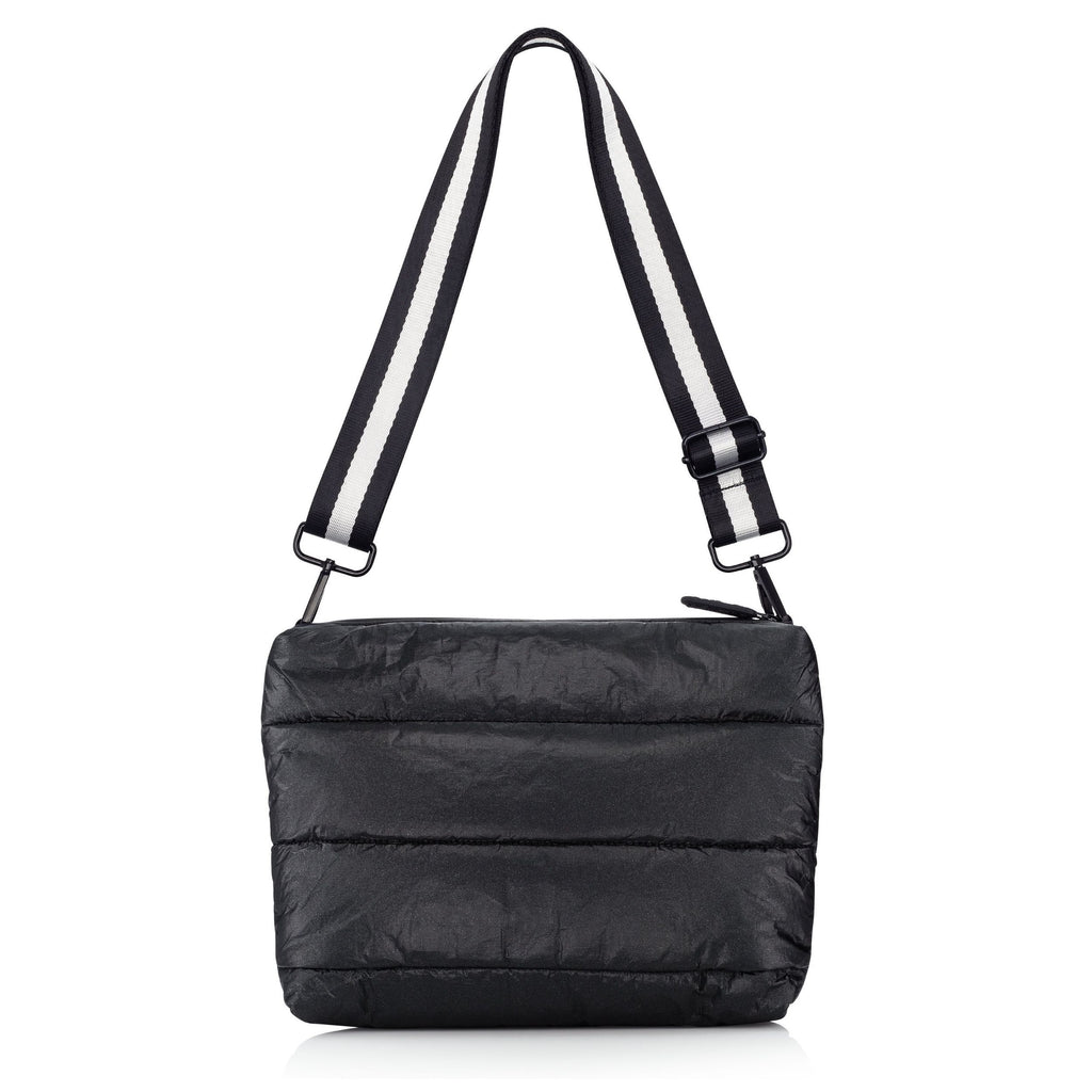 Black Bonita Puffer Crossbody Bag