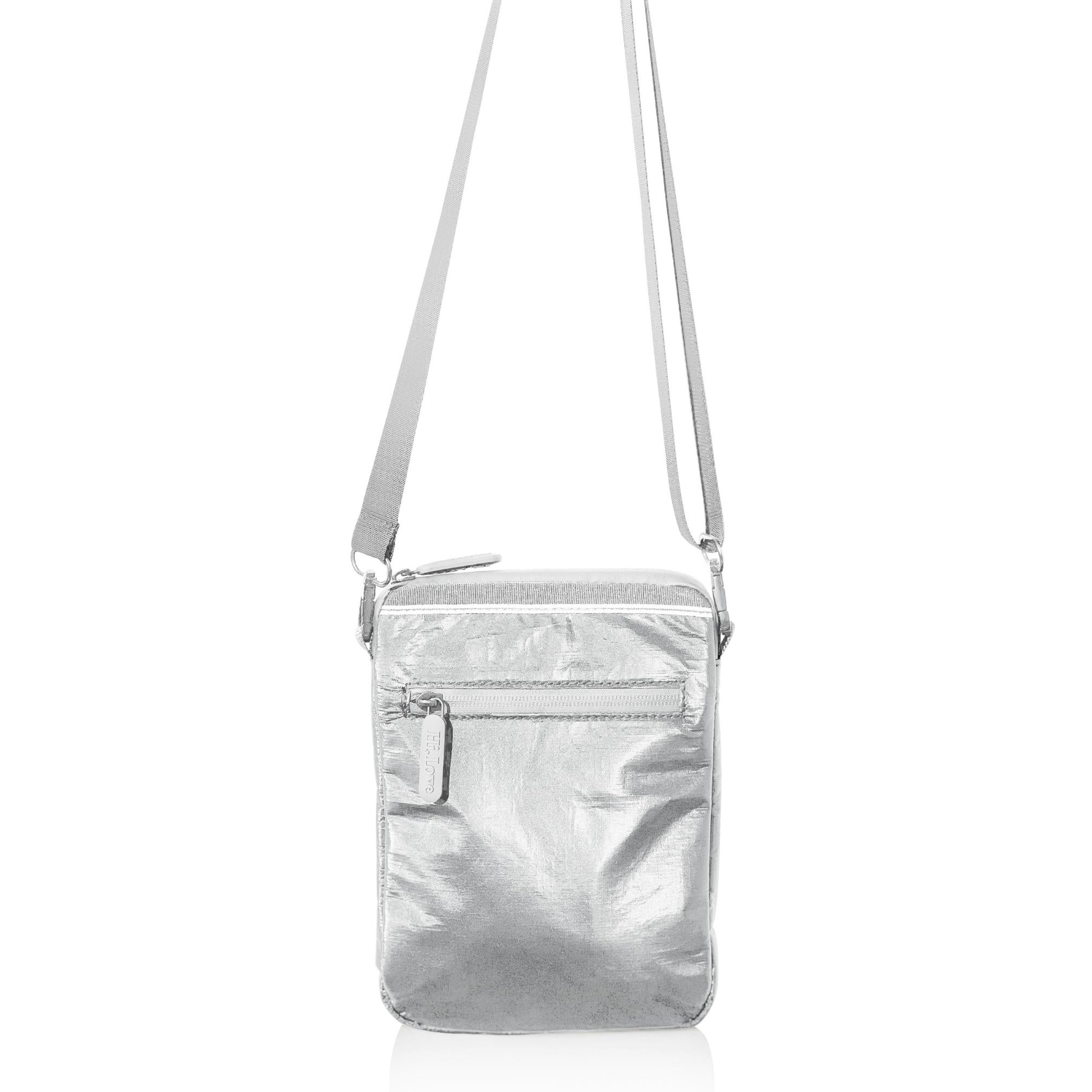 Crossbody Phone Pouch, Silver Hardware