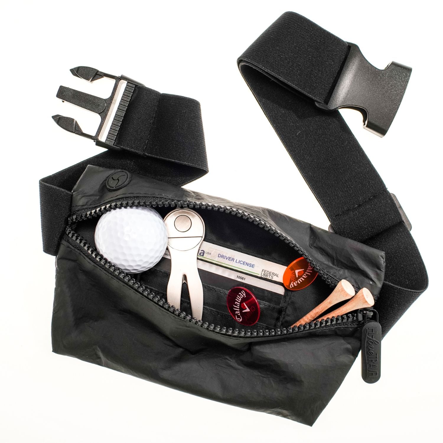 Silver Fanny Pack - Crossover Bag or Fitness Fanny Pack - Black Star